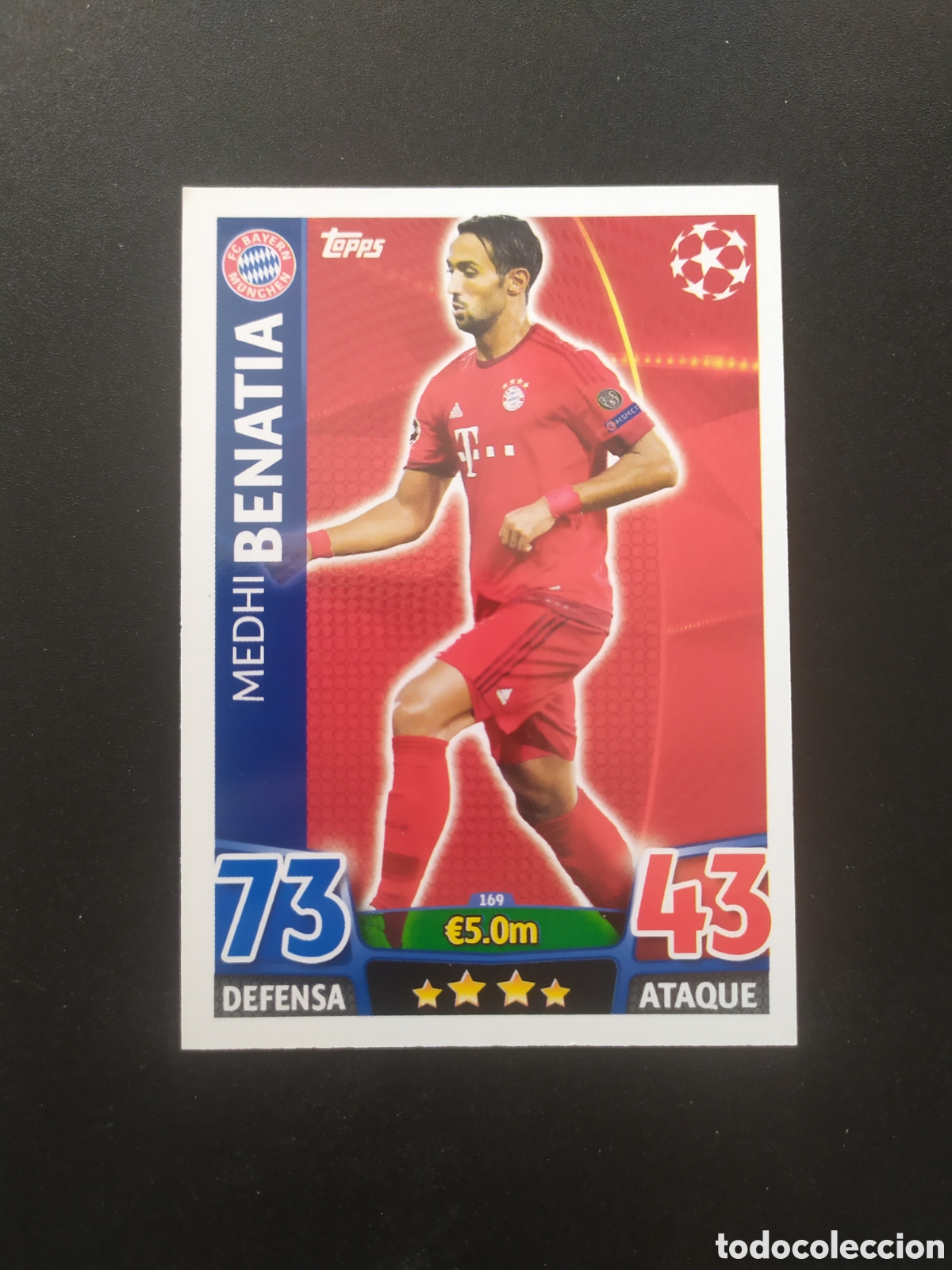 Cromos de f&uacute;tbol: UEFA Champions match attax topps 2015 2016 15 16 Benatia n&deg; 169 Bayern Munich