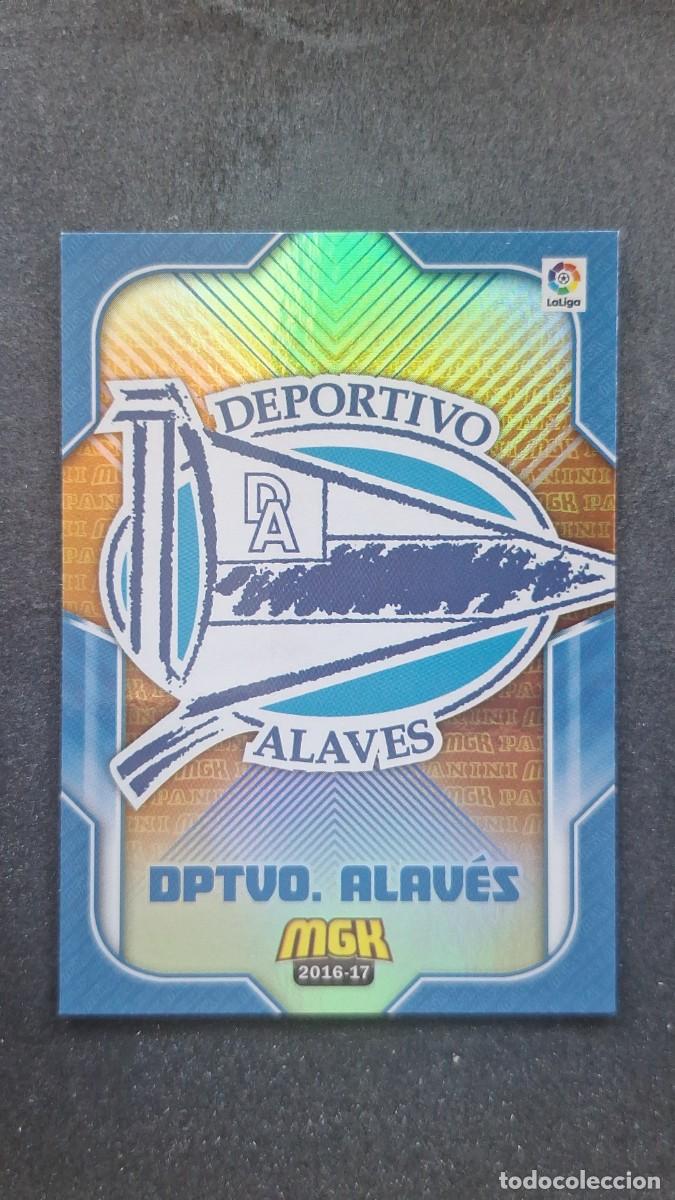 Cromos de f&uacute;tbol: L1 ESCUDO DEPORTIVO ALAVES 1 PANINI MEGACRACKS 2016 2017 16 17