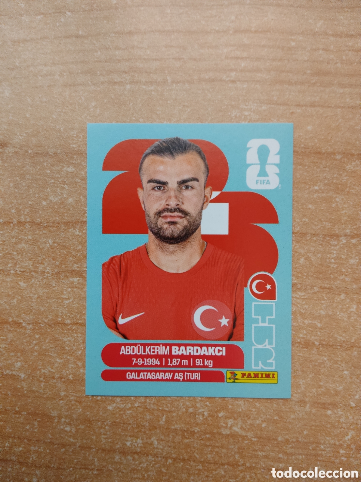 Cromos de f&uacute;tbol: 5 ABDULKERIM BARDAKCI TURQU&Iacute;A FIFA WORLD CUP 2026