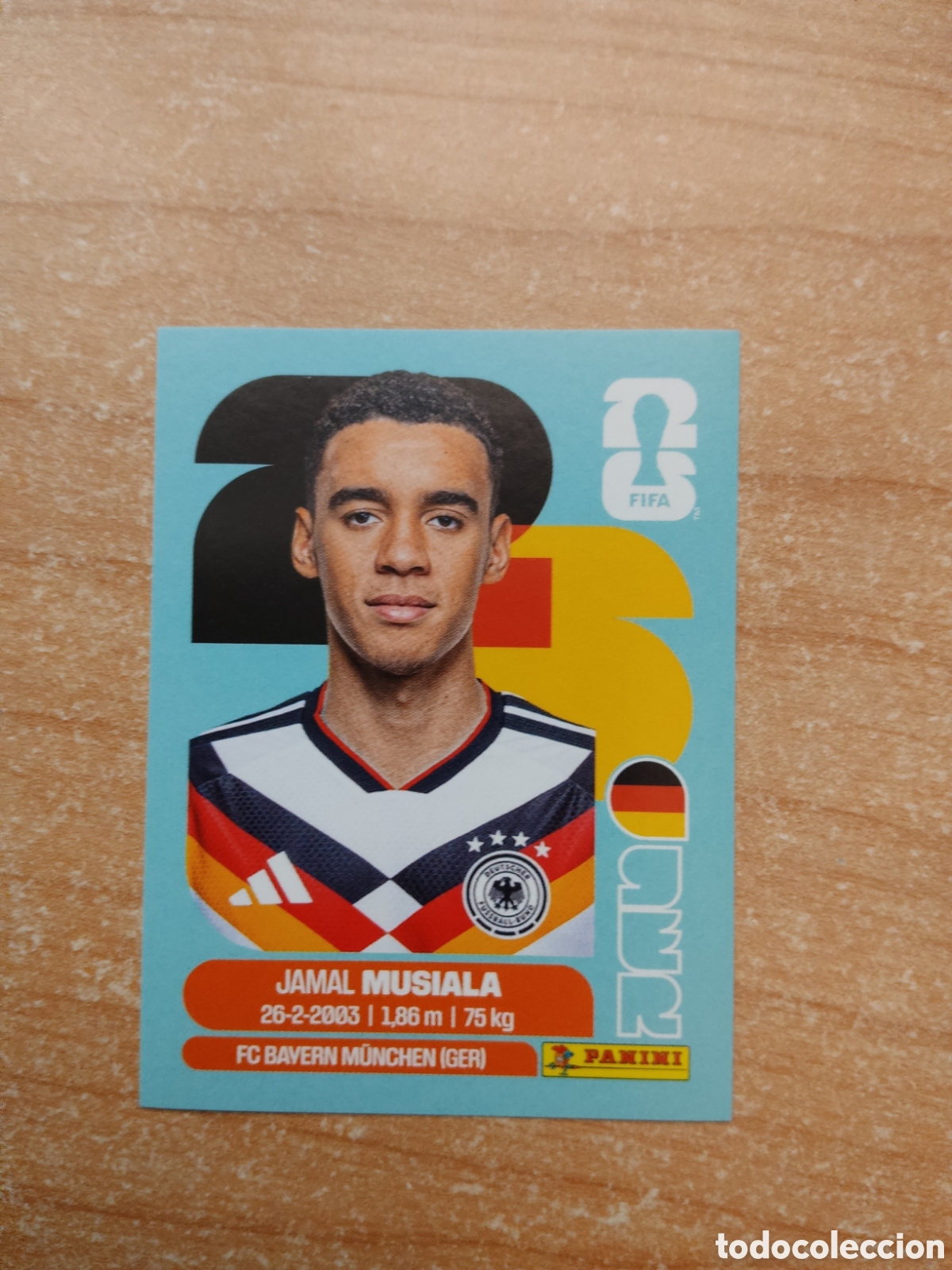 Cromos de f&uacute;tbol: 15 JAMAL MUSIALA ALEMANIA FIFA WORLD CUP 2026