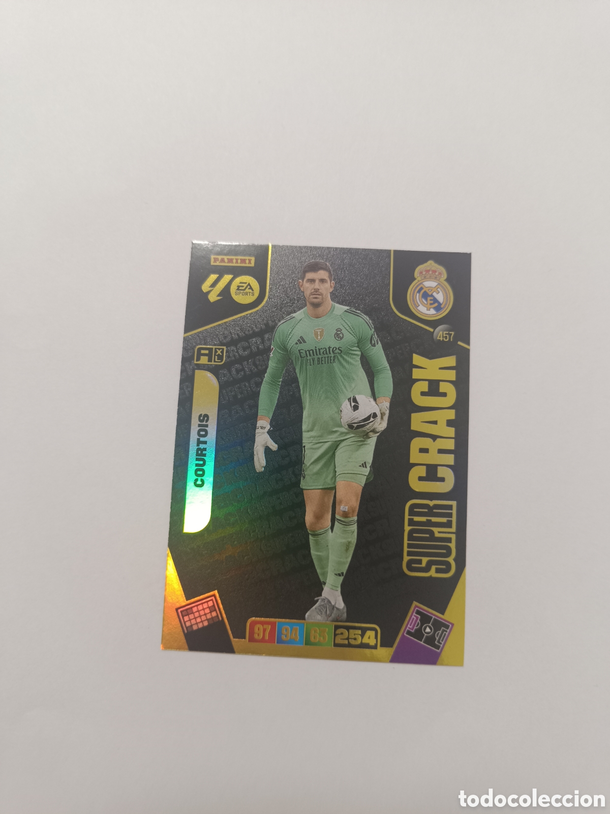 Cartes &agrave; collectionner de Football: Adrenalyn 25-26 supercrack 457 courtois