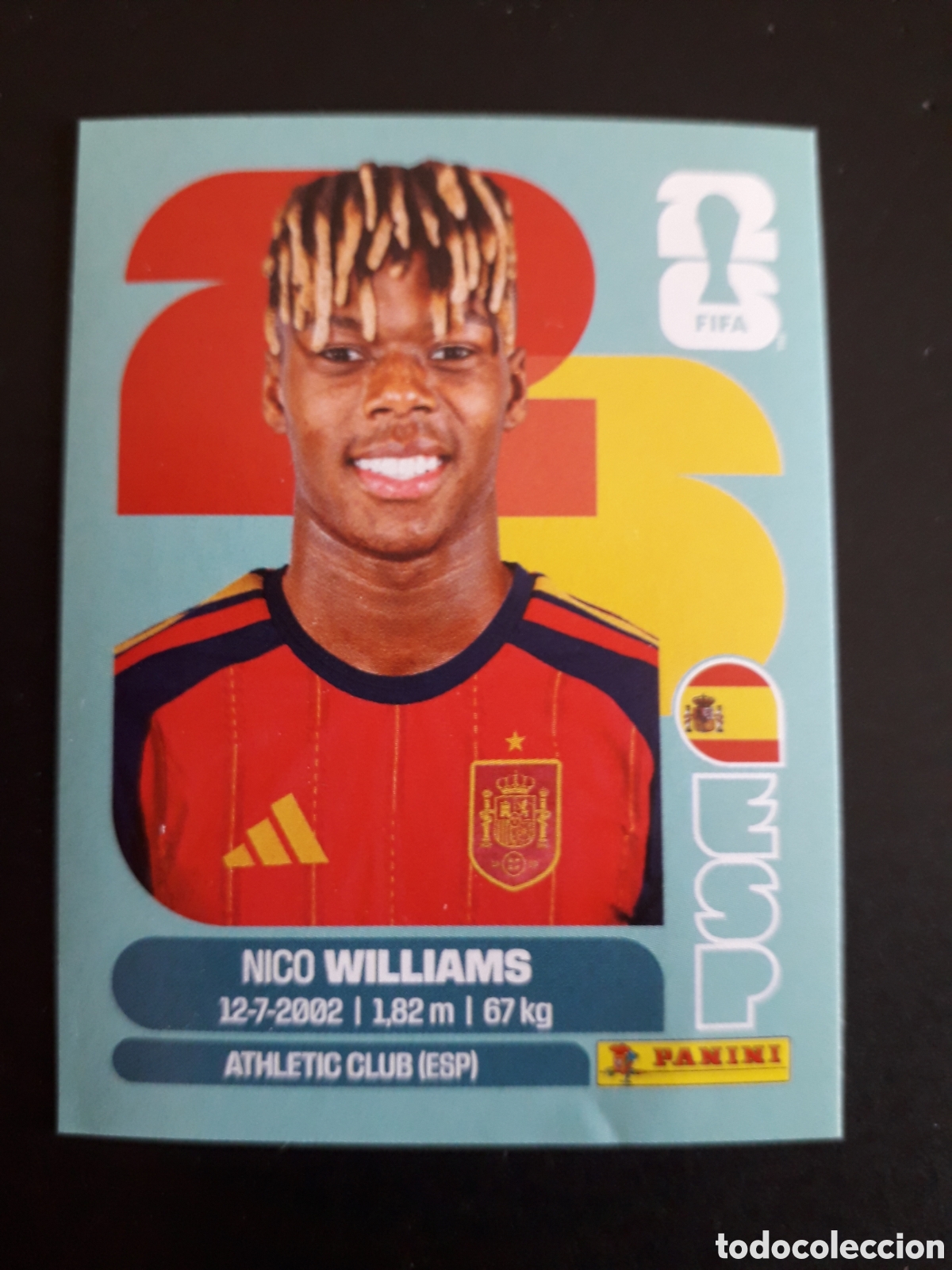 Cromos de f&uacute;tbol: NICO WILLIAMS ESPA&Ntilde;A ESP 17 MUNDIAL F&Uacute;TBOL 2026 FIFA WORLD CUP PANINI SIN PEGAR PEDIDO M&Iacute;NIMO 3&euro;.