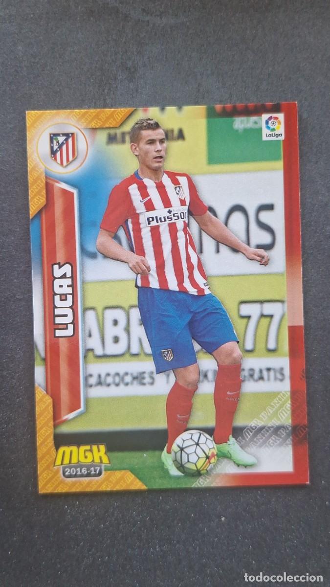 Cromos de f&uacute;tbol: L1 LUCAS ATLETICO DE MADRID 63 PANINI MEGACRACKS 2016 2017 16 17