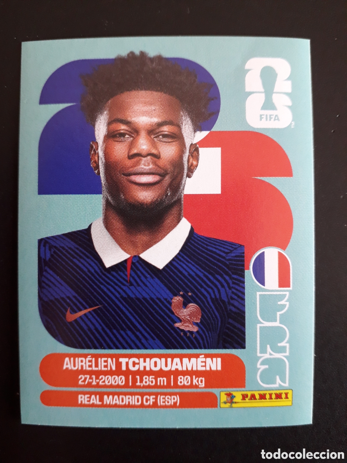 Football Stickers: TCHOUAM&Eacute;NI FRANCIA FRA 9 MUNDIAL F&Uacute;TBOL 2026 FIFA WORLD CUP PANINI SIN PEGAR PEDIDO M&Iacute;NIMO 3&euro;