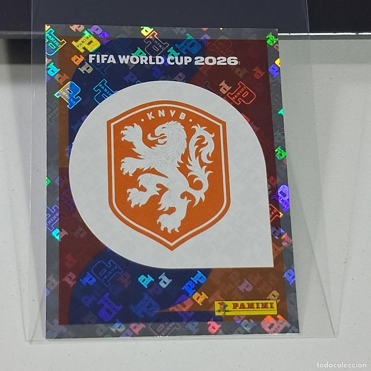 Cromos de f&uacute;tbol: B33 NED1 NED 1 ESCUDO LOGO BADGE PA&Iacute;SES BAJOS NETHERLANDS MUNDIAL FIFA WORLD CUP 2026 STICKER PANINI