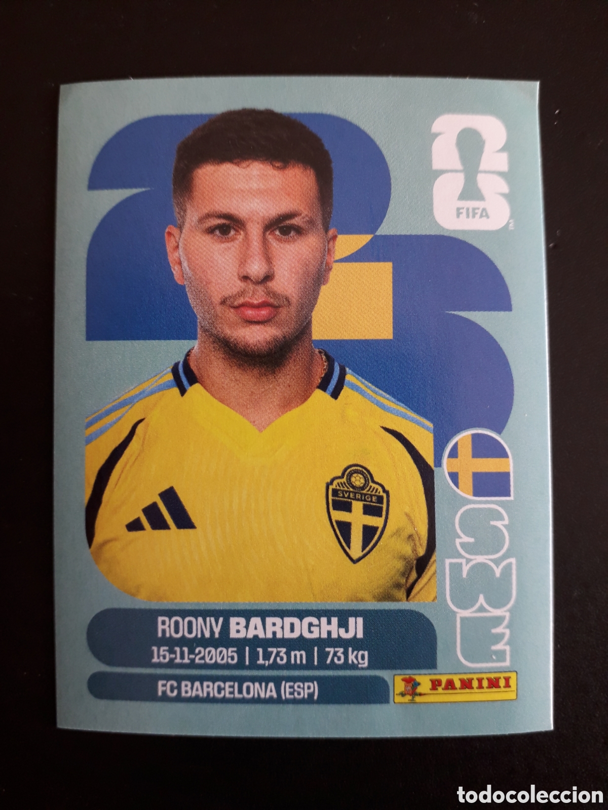 Cromos de f&uacute;tbol: BARDGHJI SUECIA SWE 16 MUNDIAL F&Uacute;TBOL 2026 FIFA WORLD CUP PANINI SIN PEGAR PEDIDO M&Iacute;NIMO 3&euro;