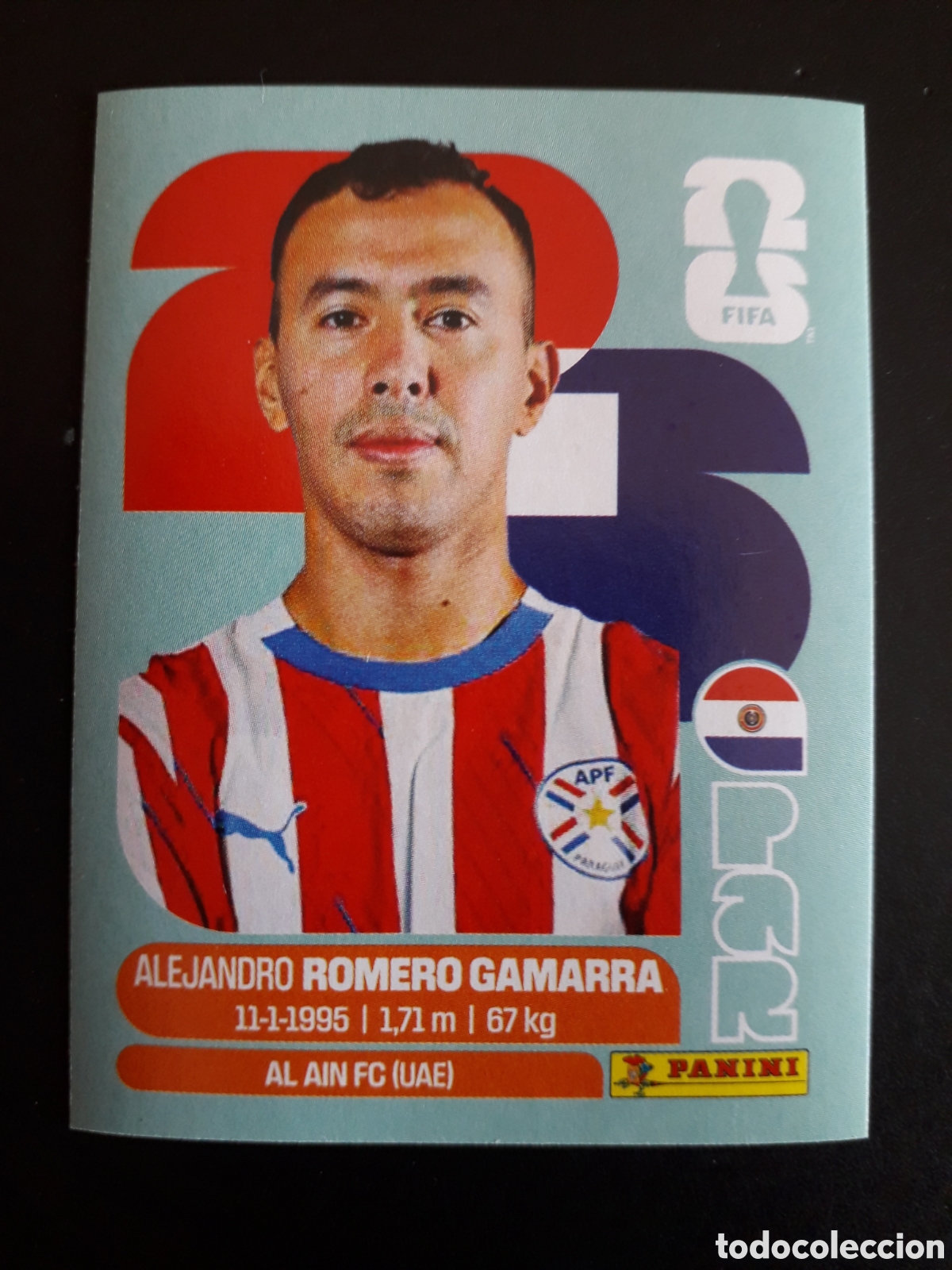 Fu&szlig;ball-Sticker: ROMERO GAMARRA PARAGUAY PAR 16 MUNDIAL F&Uacute;TBOL 2026 FIFA WORLD CUP PANINI SIN PEGAR PEDIDO M&Iacute;NIMO 3&euro;.