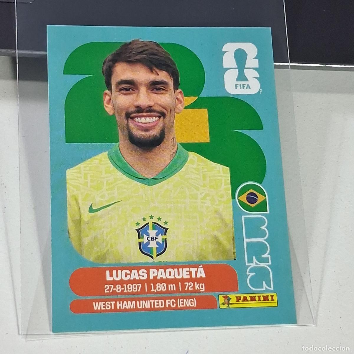 Cromos de f&uacute;tbol: B33 BRA9 LUCAS PAQUET&Aacute; 9 BRAZIL BRASIL BRA MUNDIAL FIFA WORLD CUP 2026 STICKER PANINI