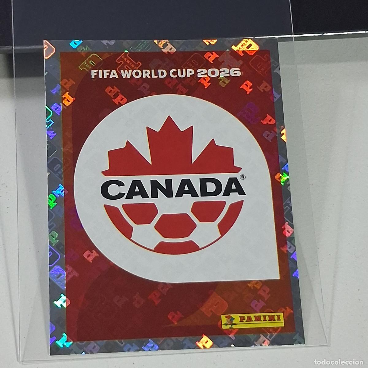 Cromos de f&uacute;tbol: B33 CAN 1 CAN1 ESCUDO LOGO BADGE 1 CANADA MUNDIAL FIFA WORLD CUP 2026 STICKER PANINI