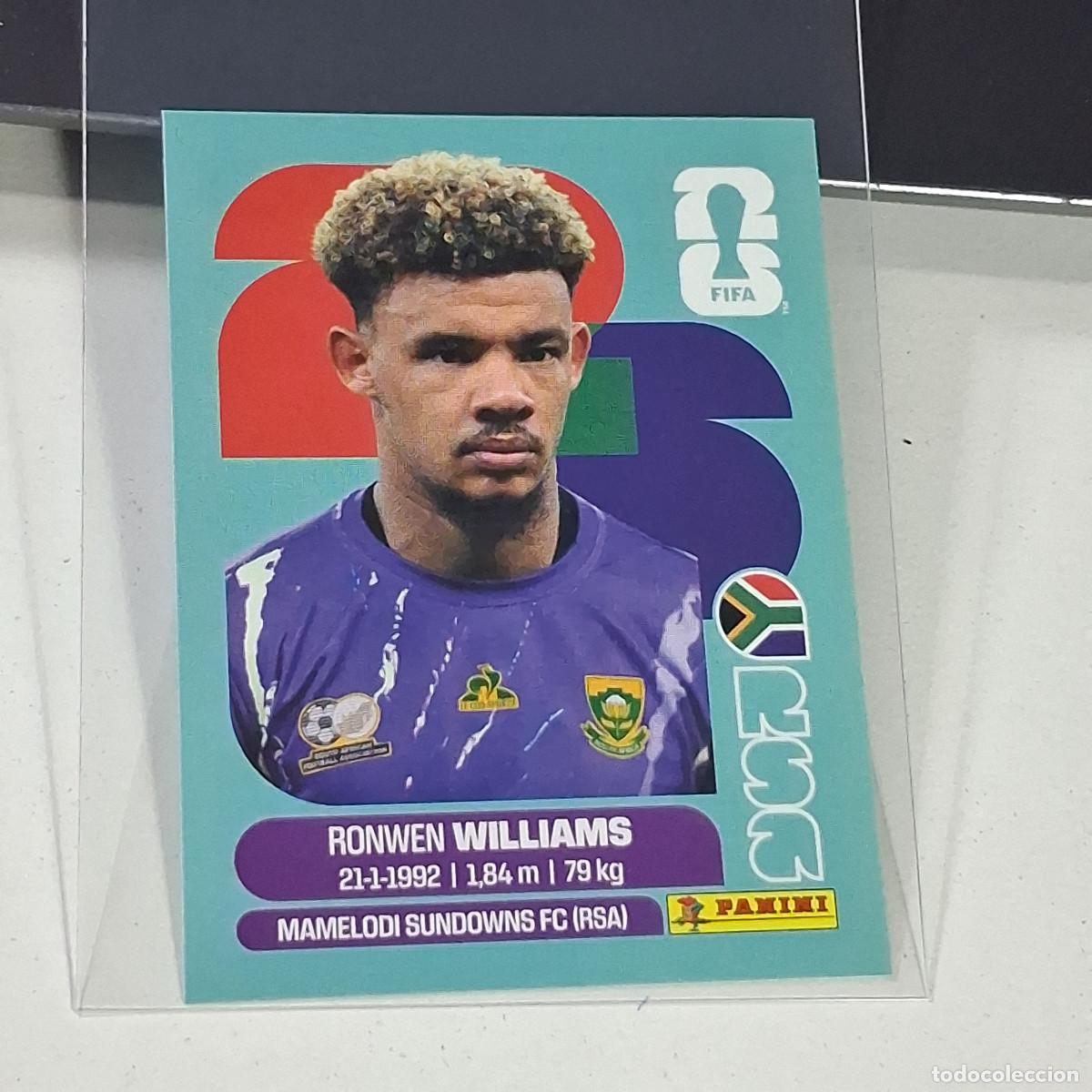 Cromos de f&uacute;tbol: B33 RSA 2 RSA2 RONWEN WILLIAMS SUDAFRICA SOUTH AFRIKA MUNDIAL FIFA WORLD CUP 2026 STICKER PANINI