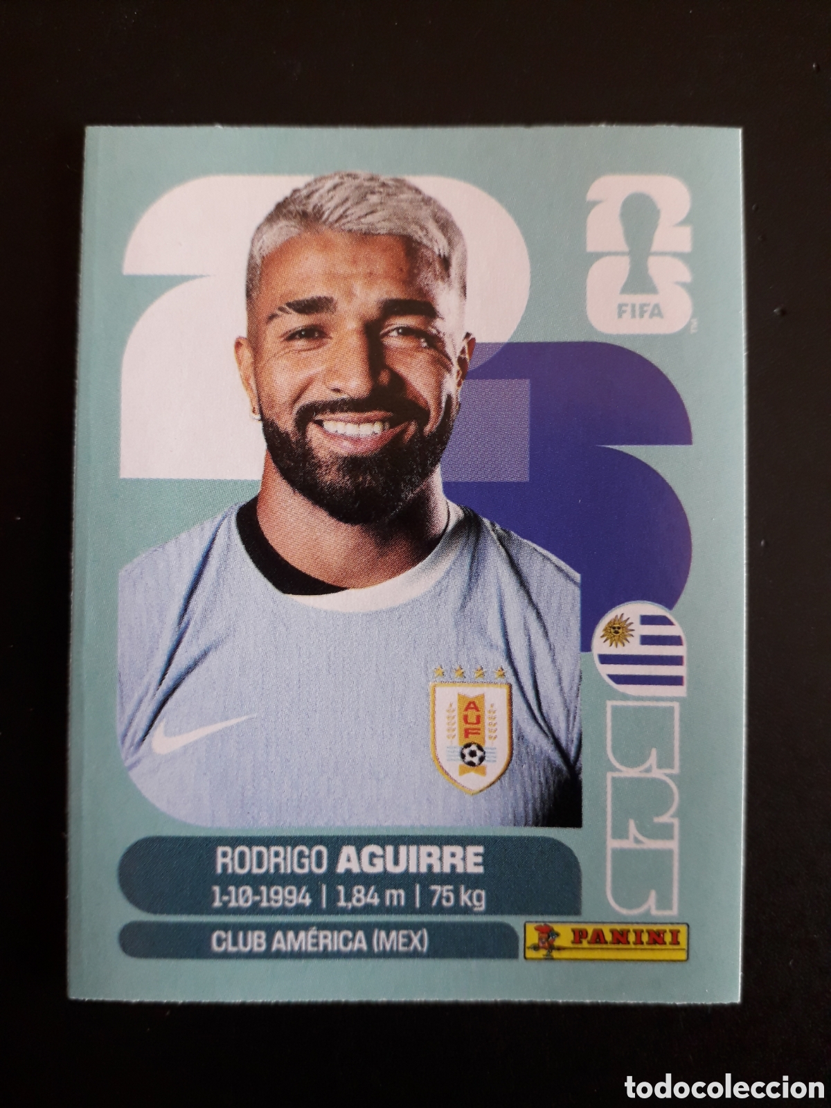 Cromos de f&uacute;tbol: AGUIRRE URUGUAY URU 19 MUNDIAL F&Uacute;TBOL 2026 FIFA WORLD CUP PANINI SIN PEGAR PEDIDO M&Iacute;NIMO 3&euro;