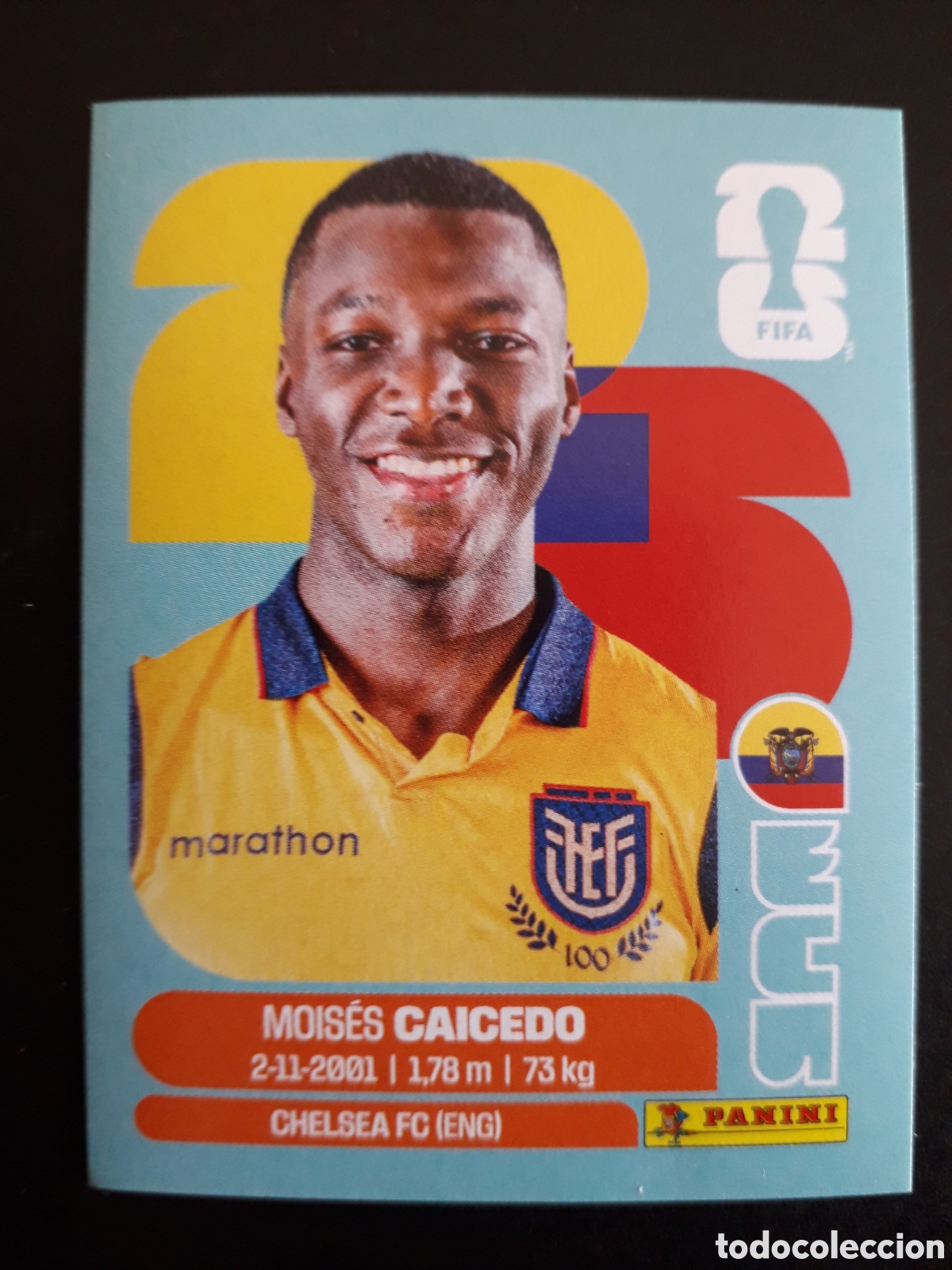 Cromos de f&uacute;tbol: CAICEDO ECUADOR ECU 9 MUNDIAL F&Uacute;TBOL 2026 FIFA WORLD CUP PANINI SIN PEGAR PEDIDO M&Iacute;NIMO 3&euro;