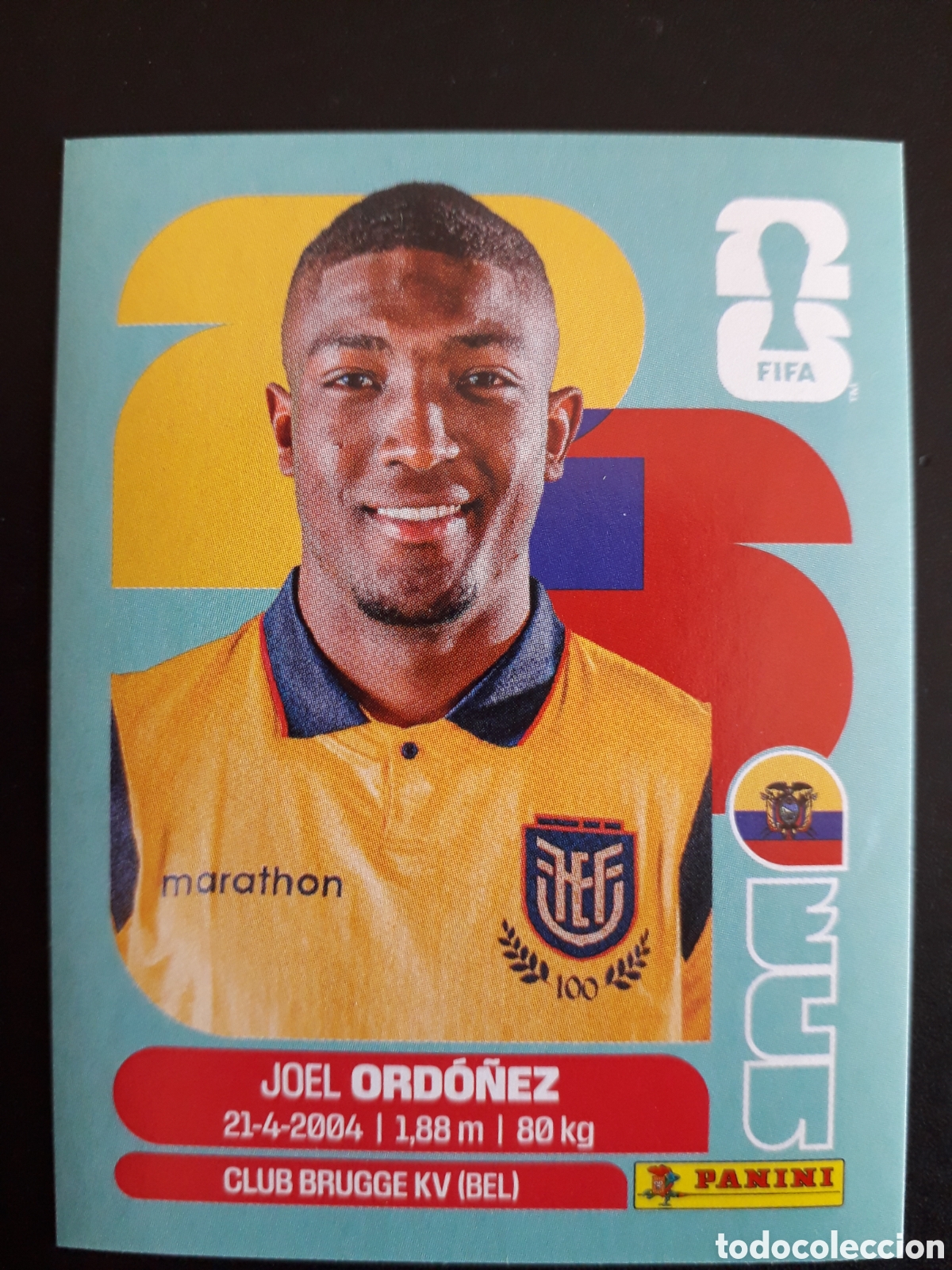 Cromos de f&uacute;tbol: ORD&Oacute;&Ntilde;EZ ECUADOR ECU 8 MUNDIAL F&Uacute;TBOL 2026 FIFA WORLD CUP PANINI SIN PEGAR PEDIDO M&Iacute;NIMO 3&euro;