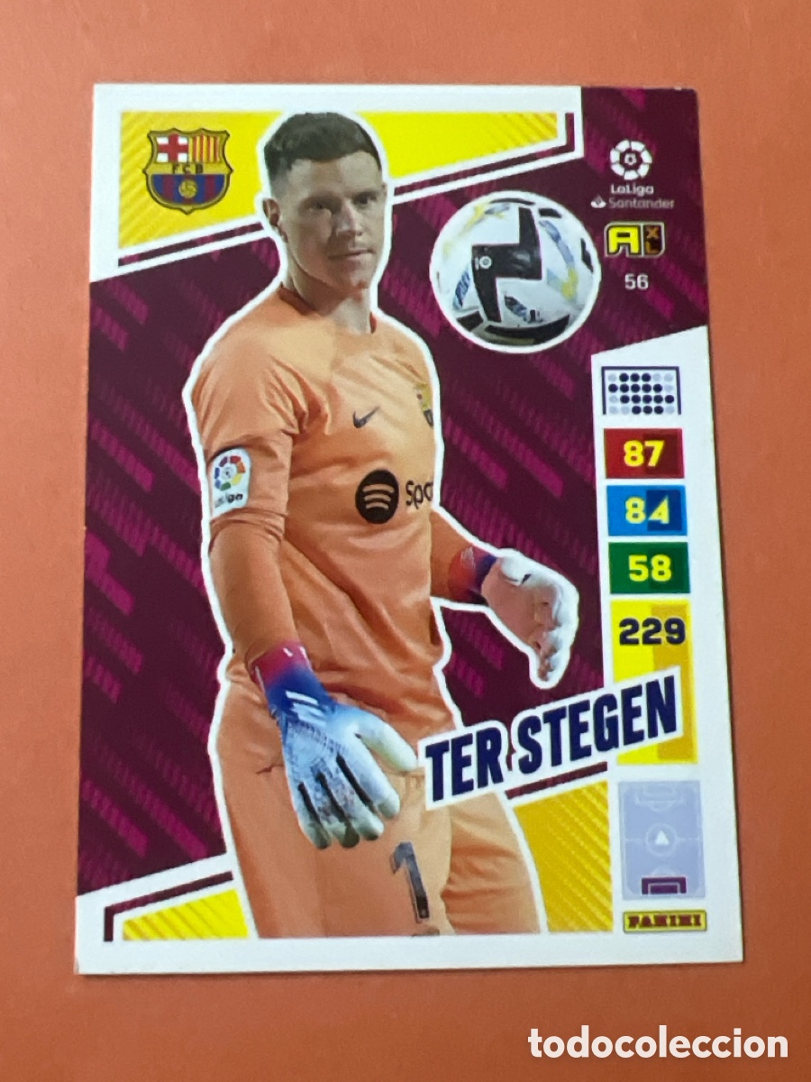 Cromos de f&uacute;tbol: C6599. 56 Ter Stegen n&uacute;mero 56 del Barcelona cromo Adrenalyn XL 22-23 2022-2023