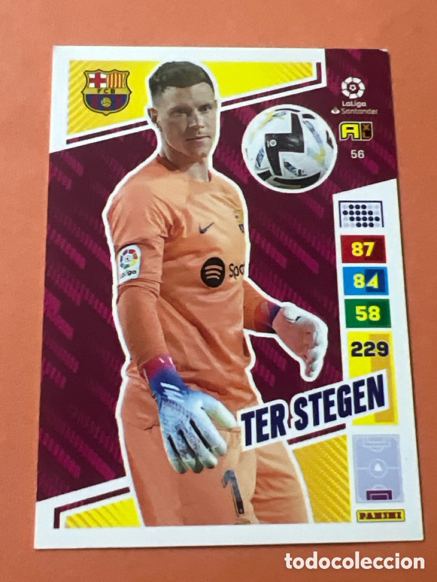 Cromos de f&uacute;tbol: C6600. 56 Ter Stegen n&uacute;mero 56 del Barcelona cromo Adrenalyn XL 22-23 2022-2023