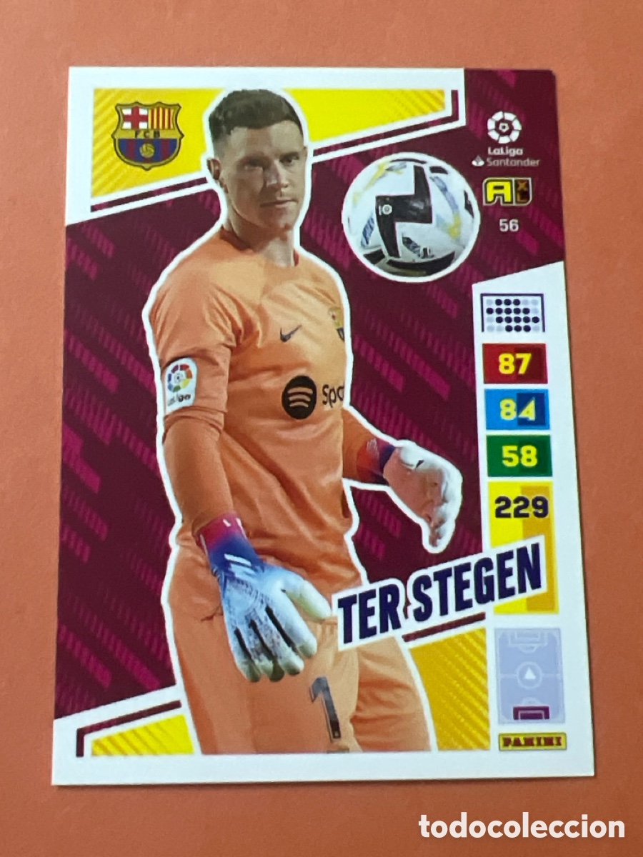 Cromos de f&uacute;tbol: C6601. 56 Ter Stegen n&uacute;mero 56 del Barcelona cromo Adrenalyn XL 22-23 2022-2023