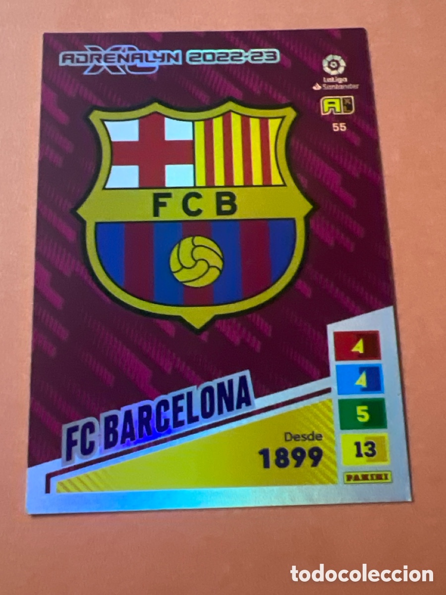Cromos de f&uacute;tbol: C6602. 55 ESCUDO BARCELONA ADRENALYN 2022-23