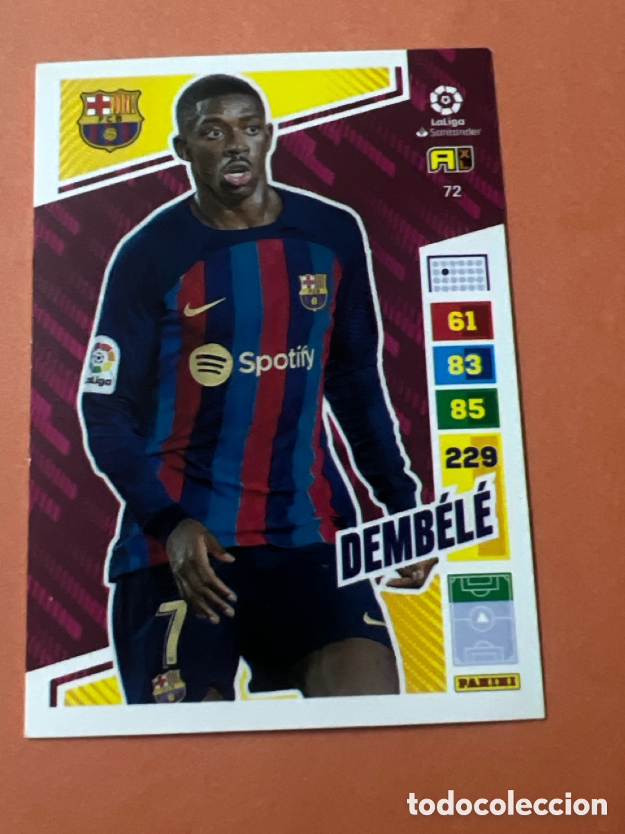 Cartes &agrave; collectionner de Football: C6607. ADRENALYN XL 2022-2023 (N&ordm; 72 DEMB&Eacute;L&Eacute; - F.C. BARCELONA)
