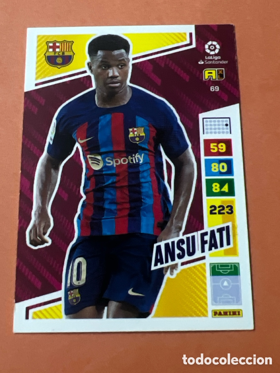 Cromos de f&uacute;tbol: C6618. 69 ANSU FATI BARCELONA ADRENALYN 2022-23
