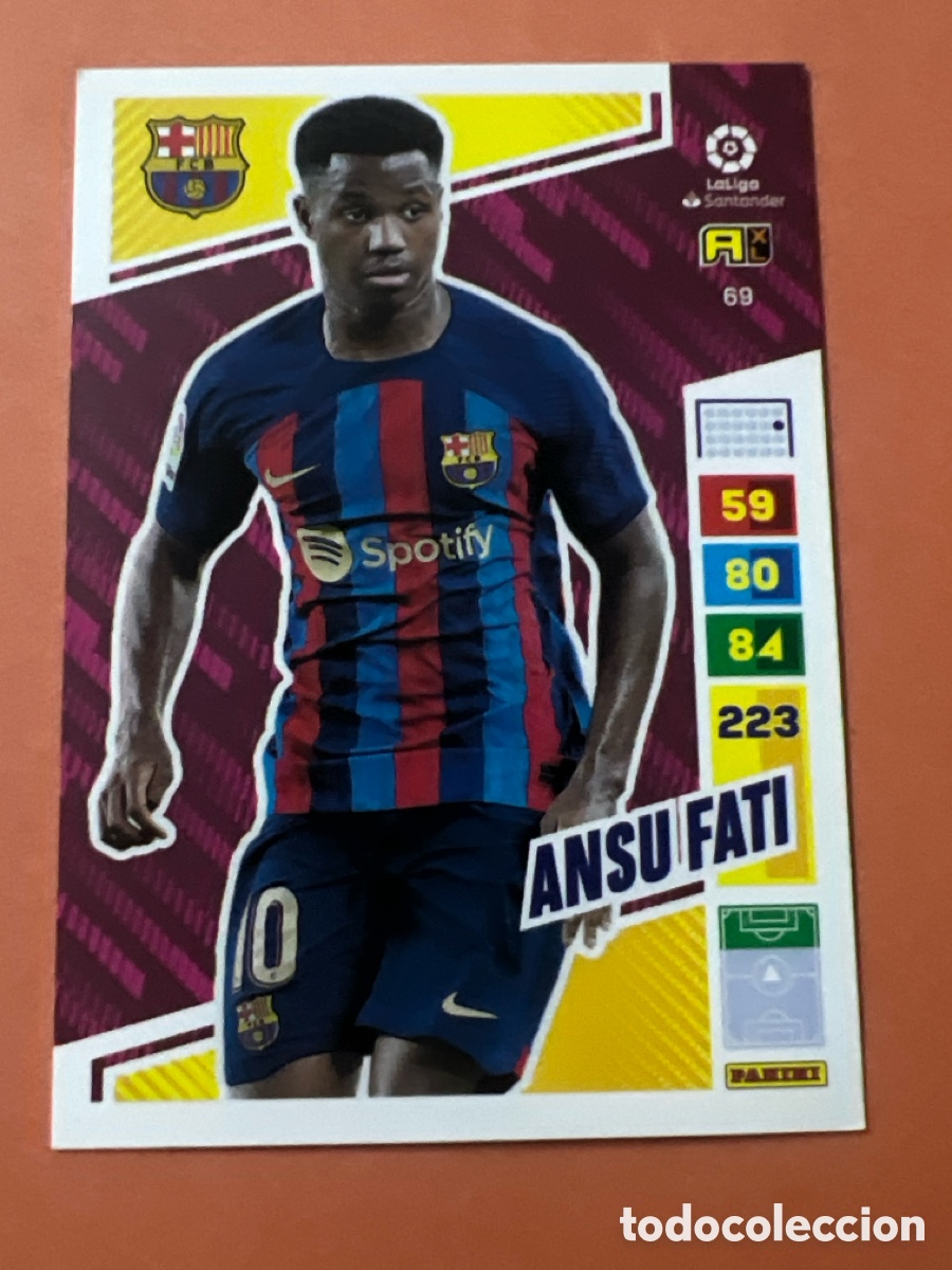 Cromos de f&uacute;tbol: C6621. 69 ANSU FATI BARCELONA ADRENALYN 2022-23