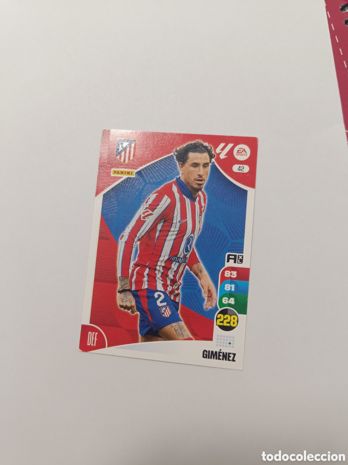 Cromos de f&uacute;tbol: Adrenalyn 24-25 atletico de Madrid Gim&eacute;nez 42