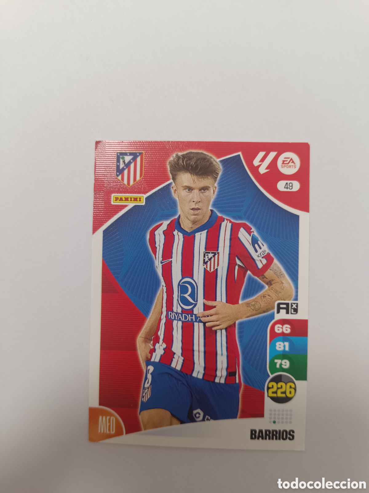 Cromos de f&uacute;tbol: Adrenalyn 24-25 atletico de Madrid 49 barrios