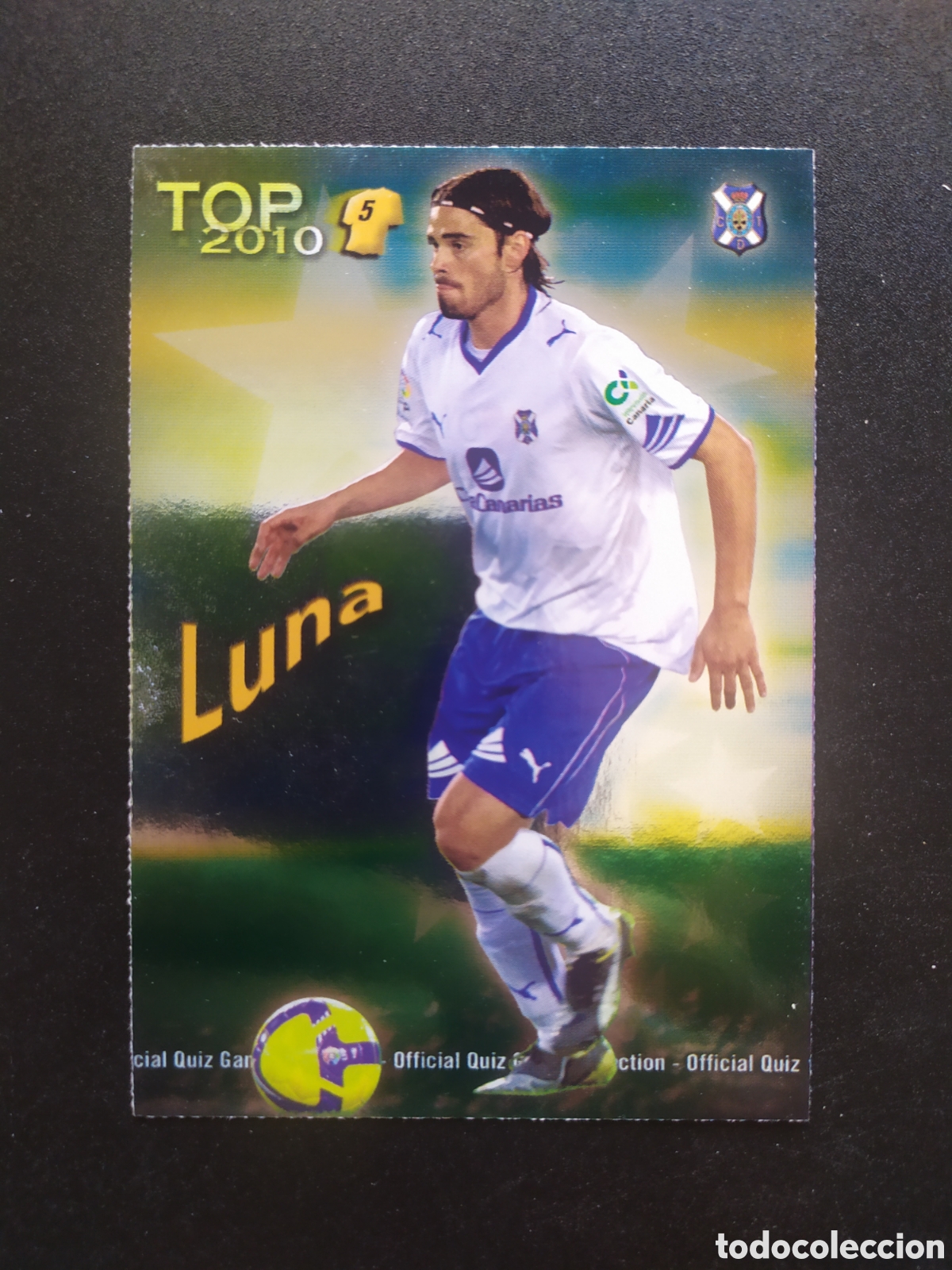 Cromos de f&uacute;tbol: Mundicromo fichas Liga 2009 2010 09 10 Luna top brillo verde corregido n&deg; 575 Tenerife