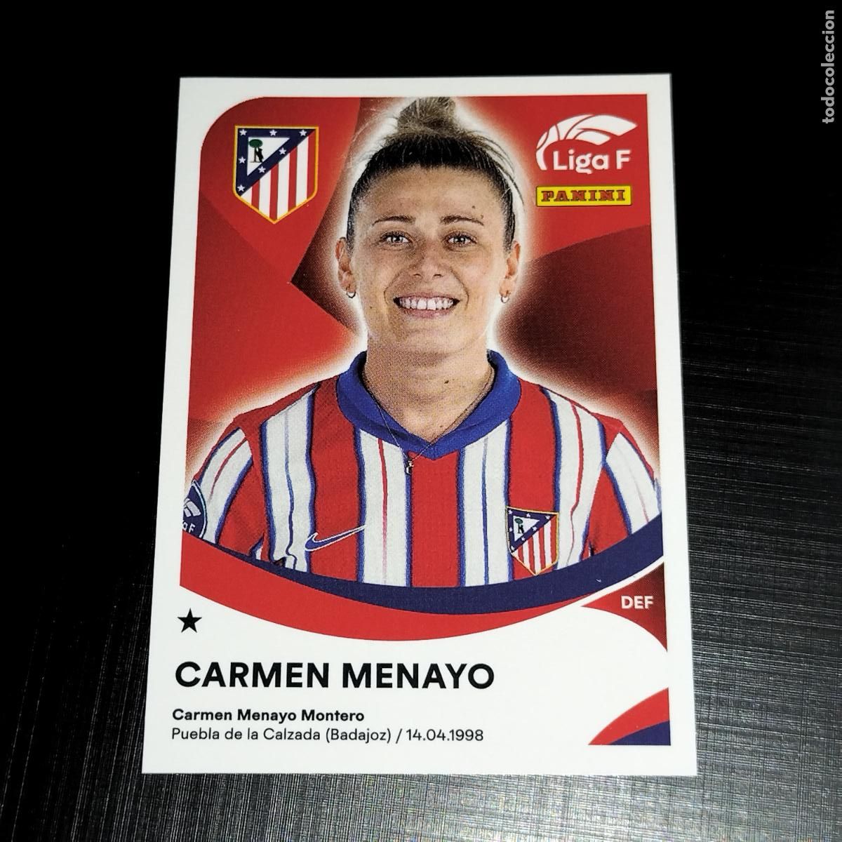 Fu&szlig;ball-Sticker: 28 A CARMEN MENAYO AT ATLETICO DE MADRID CROMOS LIGA F FEMENINA PANINI 2024 2025 24 25