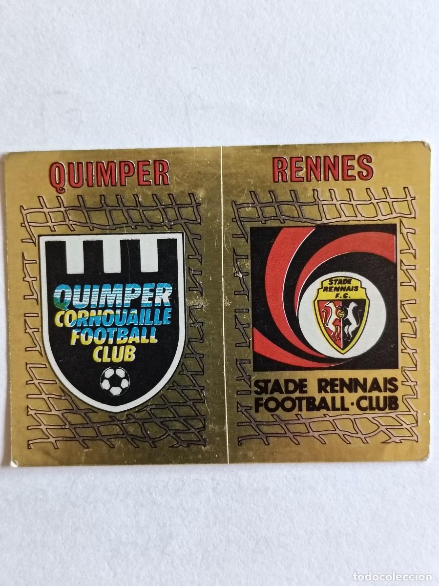 Cromos de f&uacute;tbol: #407 ESCUDO (QUIMPER-RENNES) LIGUE 1 FOOT 90 PANINI