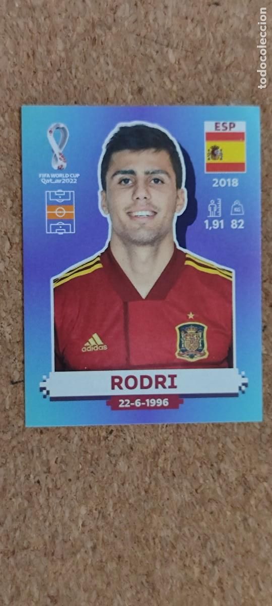Cromos de f&uacute;tbol: FIFA WORLD CUP QATAR 2022 STICKER RODRI ESPA&Ntilde;A # ESP14 PANINI