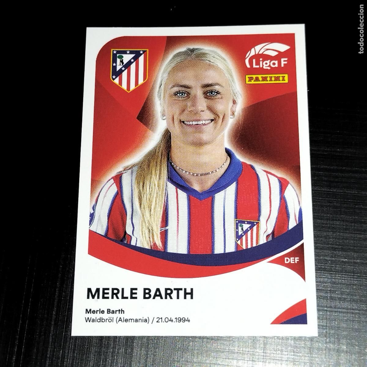 Cromos de f&uacute;tbol: 28 B MERLE BARTH AT ATLETICO DE MADRID CROMOS LIGA F FEMENINA PANINI 2024 2025 24 25