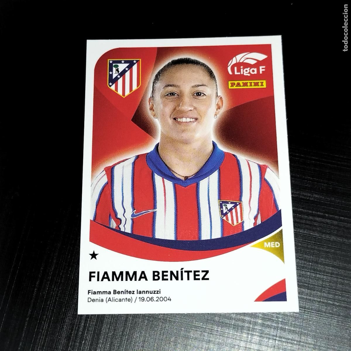 Cromos de f&uacute;tbol: 36 FIAMMA BENITEZ AT ATLETICO DE MADRID CROMOS LIGA F FEMENINA PANINI 2024 2025 24 25