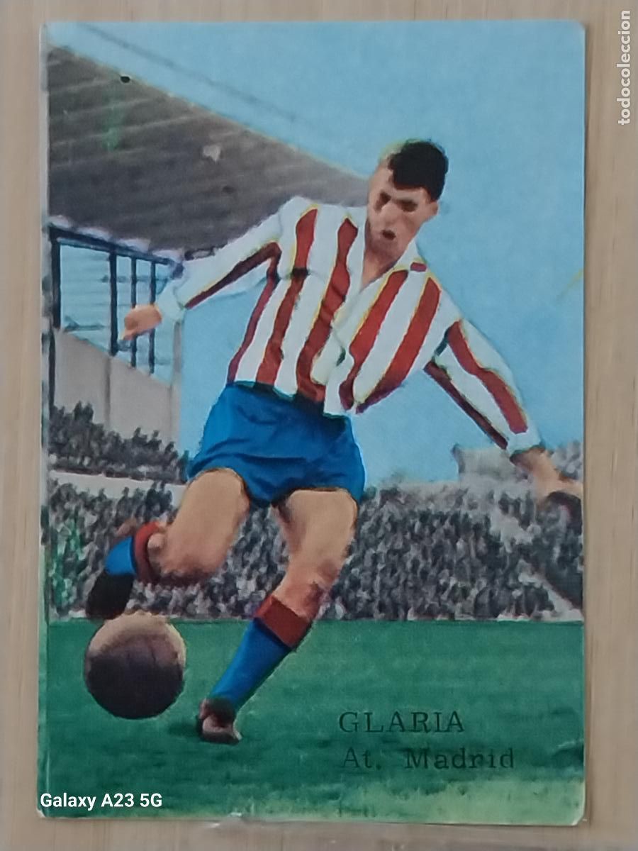 Cromos de f&uacute;tbol: GLARIA AT ATLETICO MADRID LIGA 1965 65 66 ED FHER CROMO SIN PEGAR NUNCA ORIGINAL