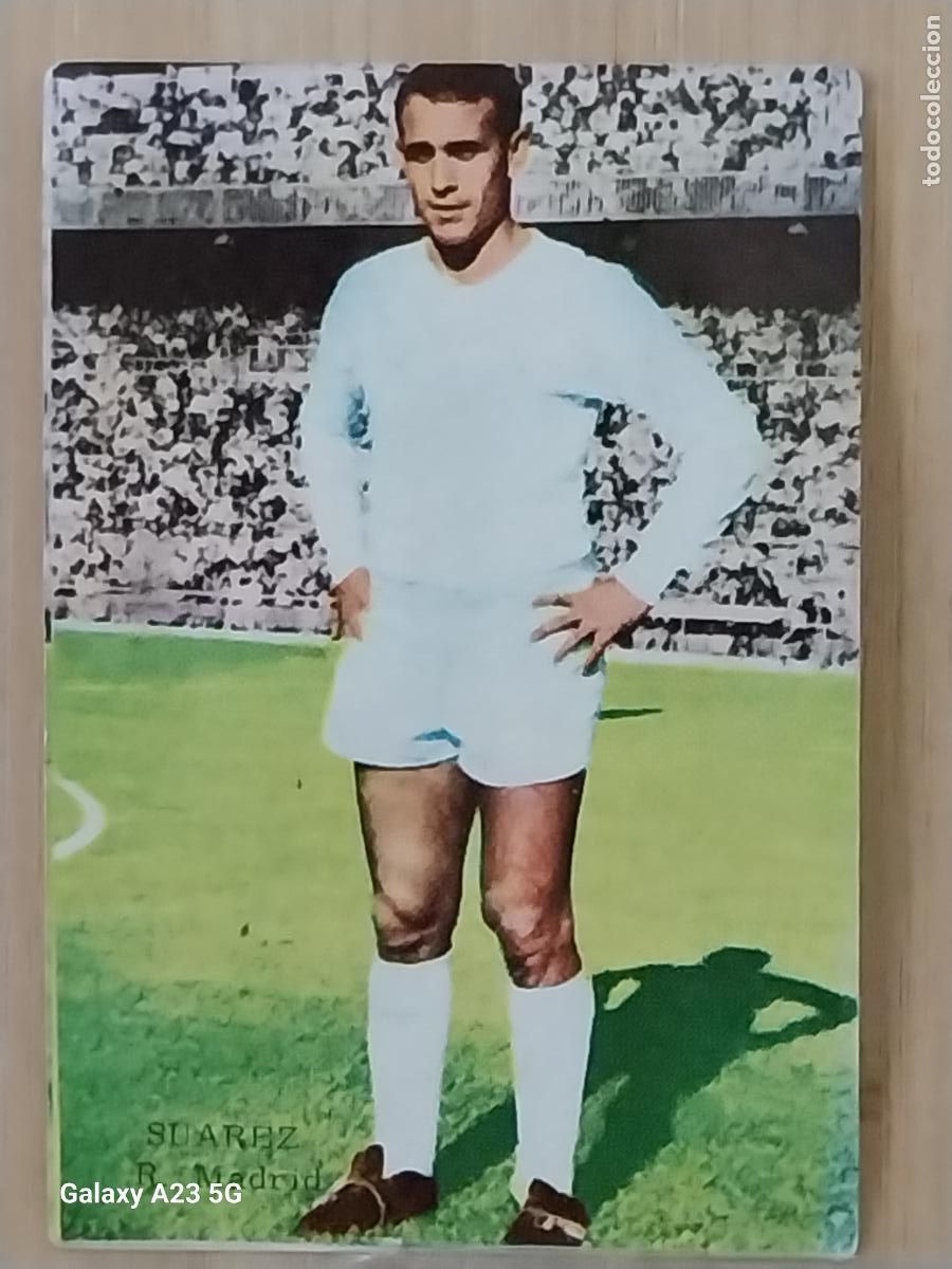 Cromos de f&uacute;tbol: SUAREZ REAL MADRID LIGA 1964 64 65 ED FHER CROMO SIN PEGAR NUNCA ORIGINAL