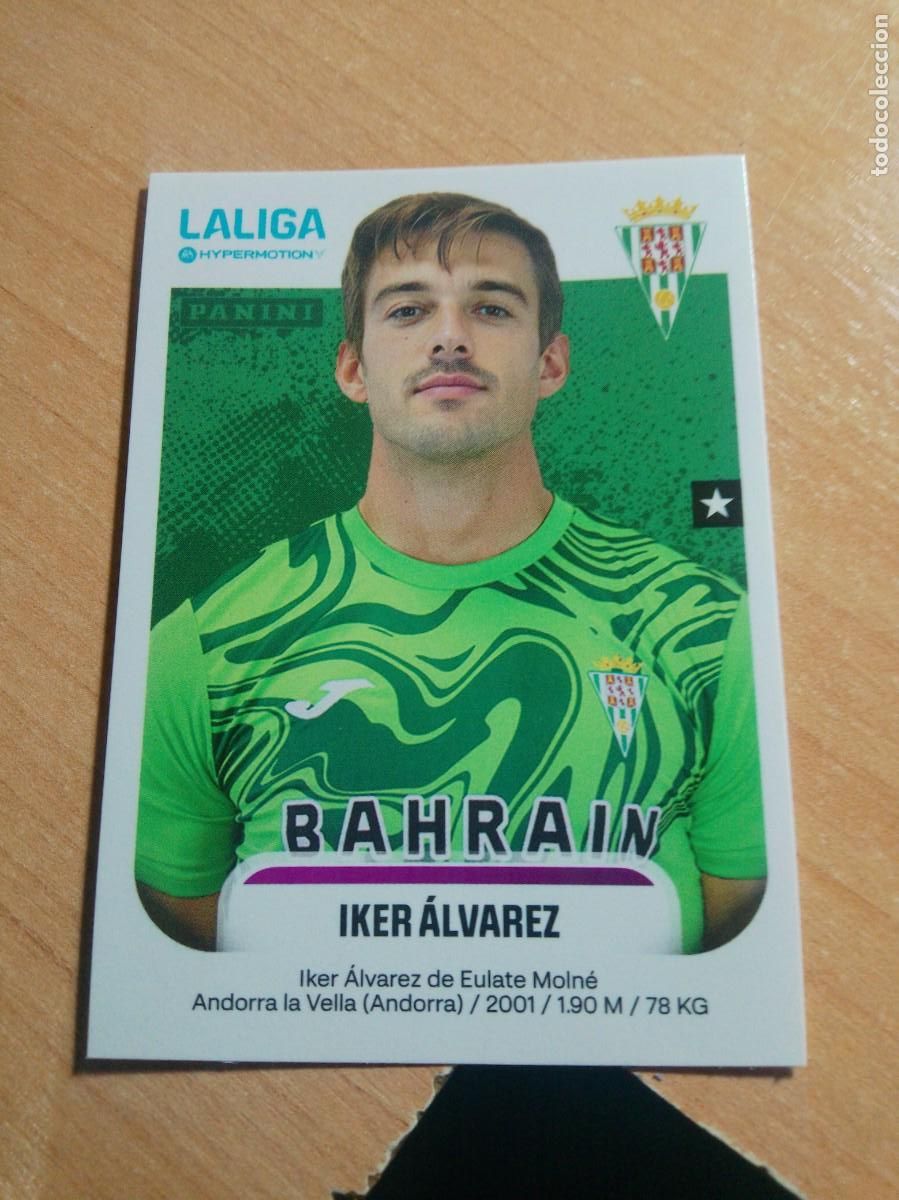 Cromos de f&uacute;tbol: 138 IKER ALVAREZ DEL CORDOBA 2&ordf; DIVISION HYPERMOTION 25 26 PANINI 2025 2026