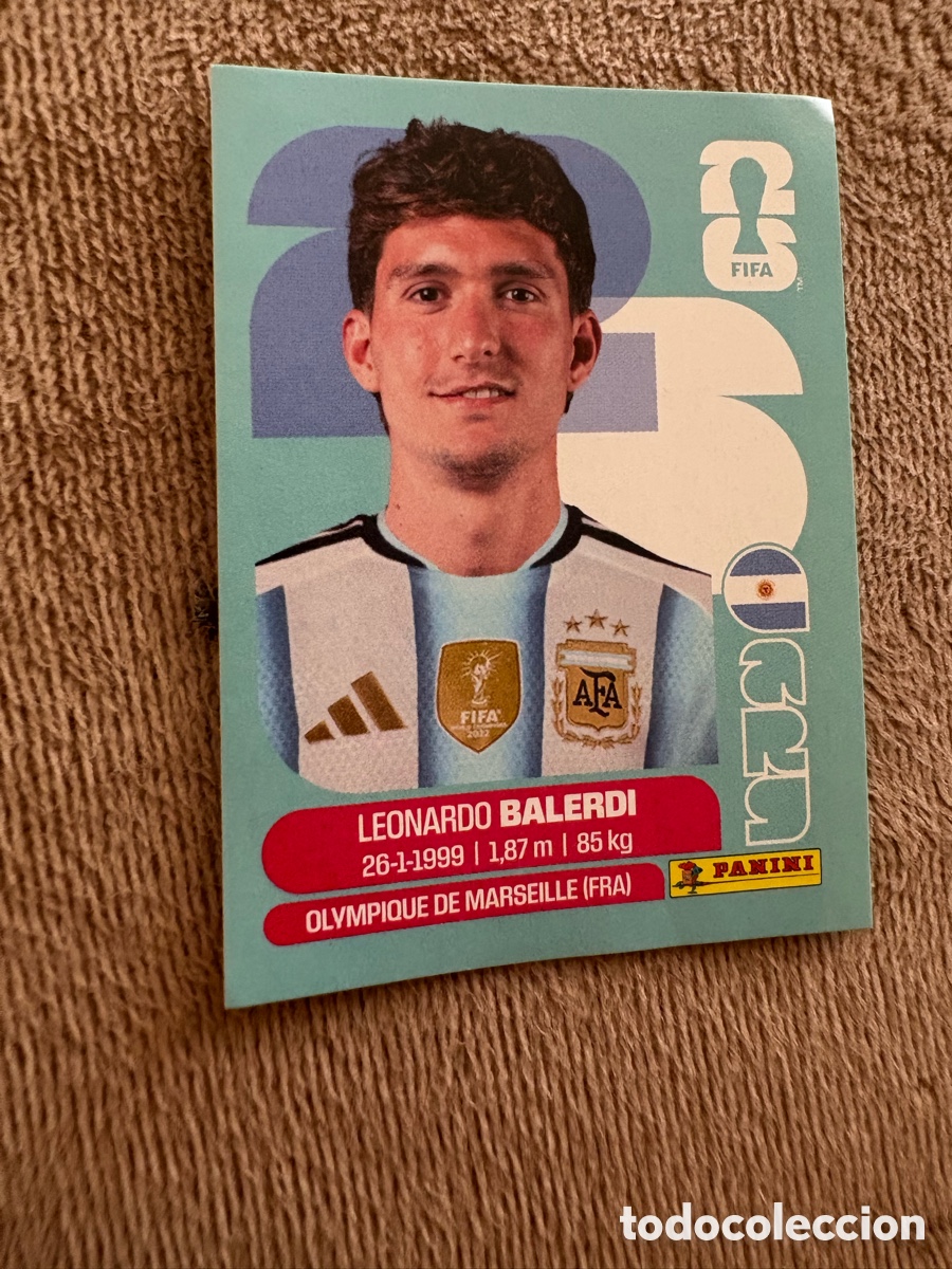 Cromos de f&uacute;tbol: BALERDI ARGENTINA ARG 7 MUNDIAL F&Uacute;TBOL 2026 FIFA WORLD CUP PANINI SIN PEGAR PEDIDO M&Iacute;NIMO 3&euro;