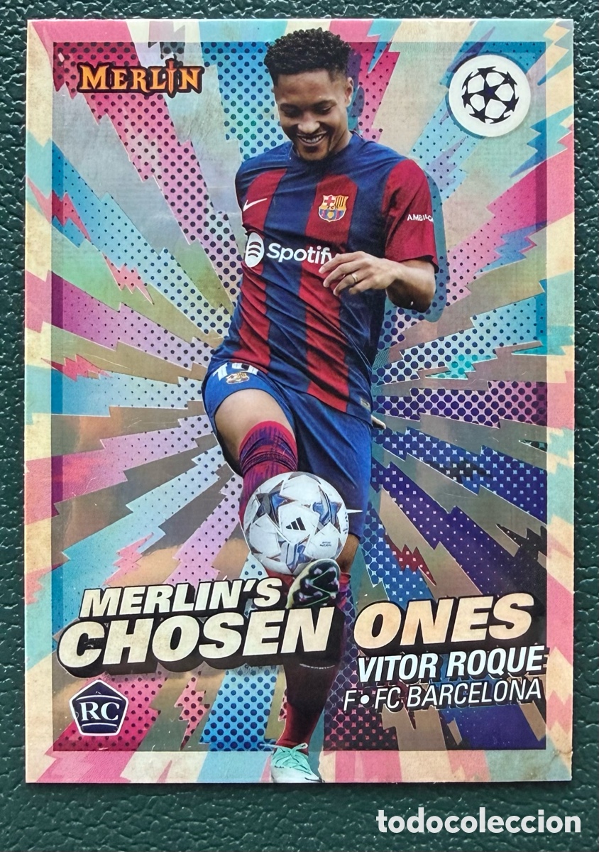 Fu&szlig;ball-Sticker: MC-14 VITOR ROQUE FC BARCELONA FICHAS ALBUM TOPPS MERLIN CHROME UEFA CLUB COMPETITIONS 2023 2024