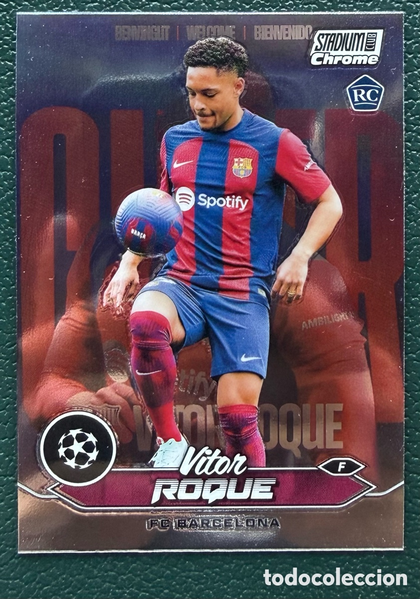 Football Stickers: 48 VITOR ROQUE FC BARCELONA FICHAS ALBUM TOPPS STADIUM CLUB CHROME 2023 2024 23 24