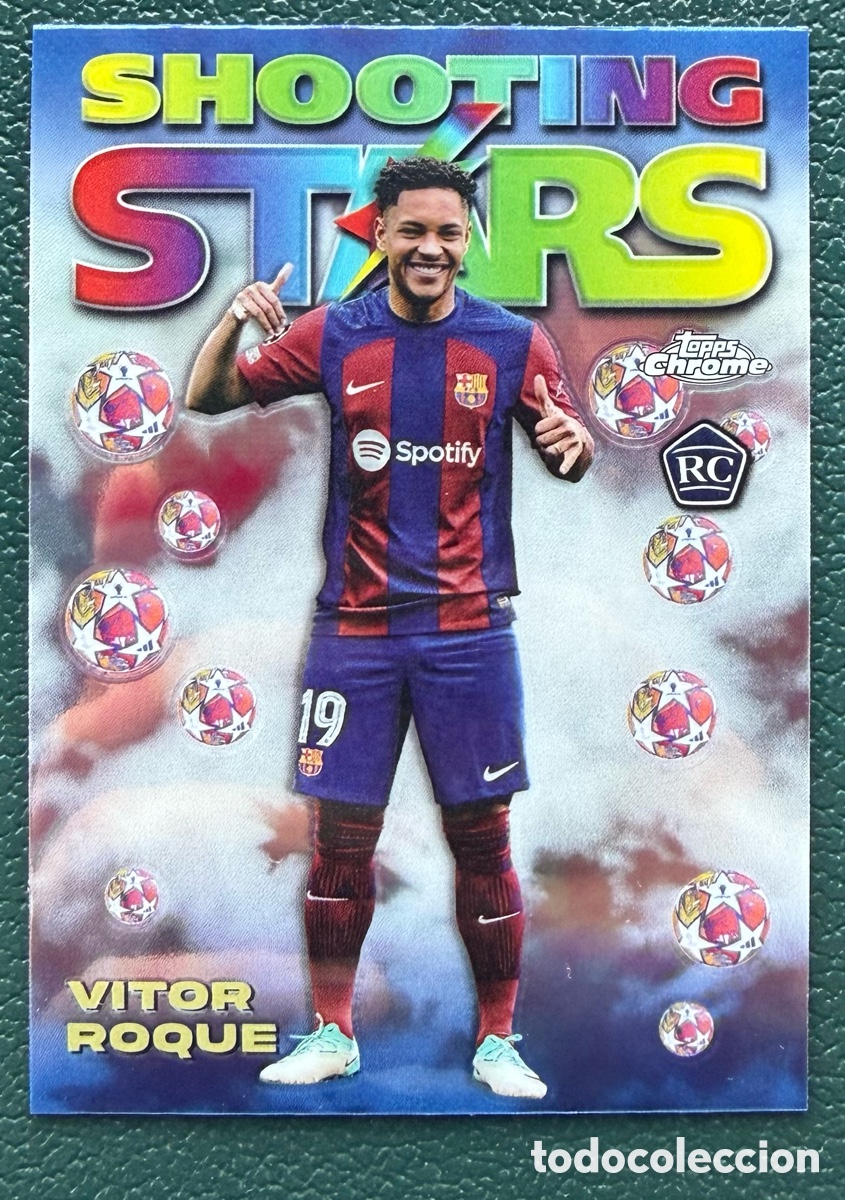Fu&szlig;ball-Sticker: 98-7 VITOR ROQUE FC BARCELONA FICHAS ALBUM TOPPS CHROME UEFA CLUB COMPETITIONS 2023 2024 23 24