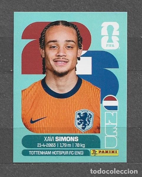 Cromos de f&uacute;tbol: Mundial 2026 - Xavi Simons - N&deg; 15 - Paises Bajos