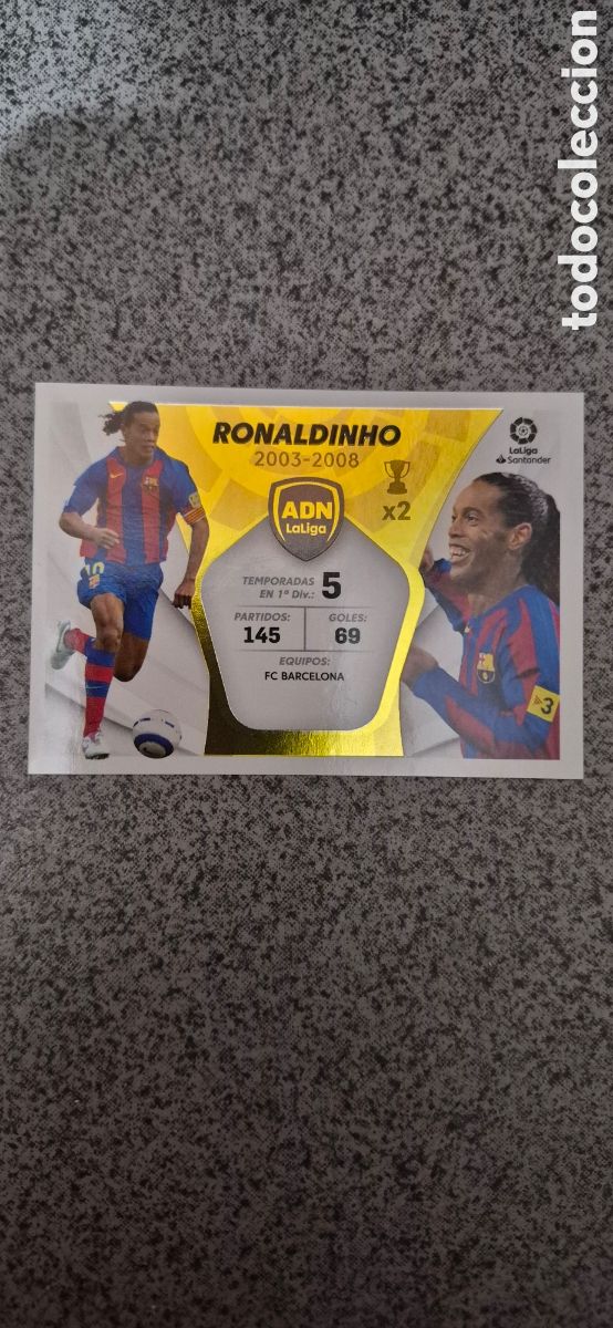 Cromos de f&uacute;tbol: CROMO ADN RONALDINHO BARCELONA