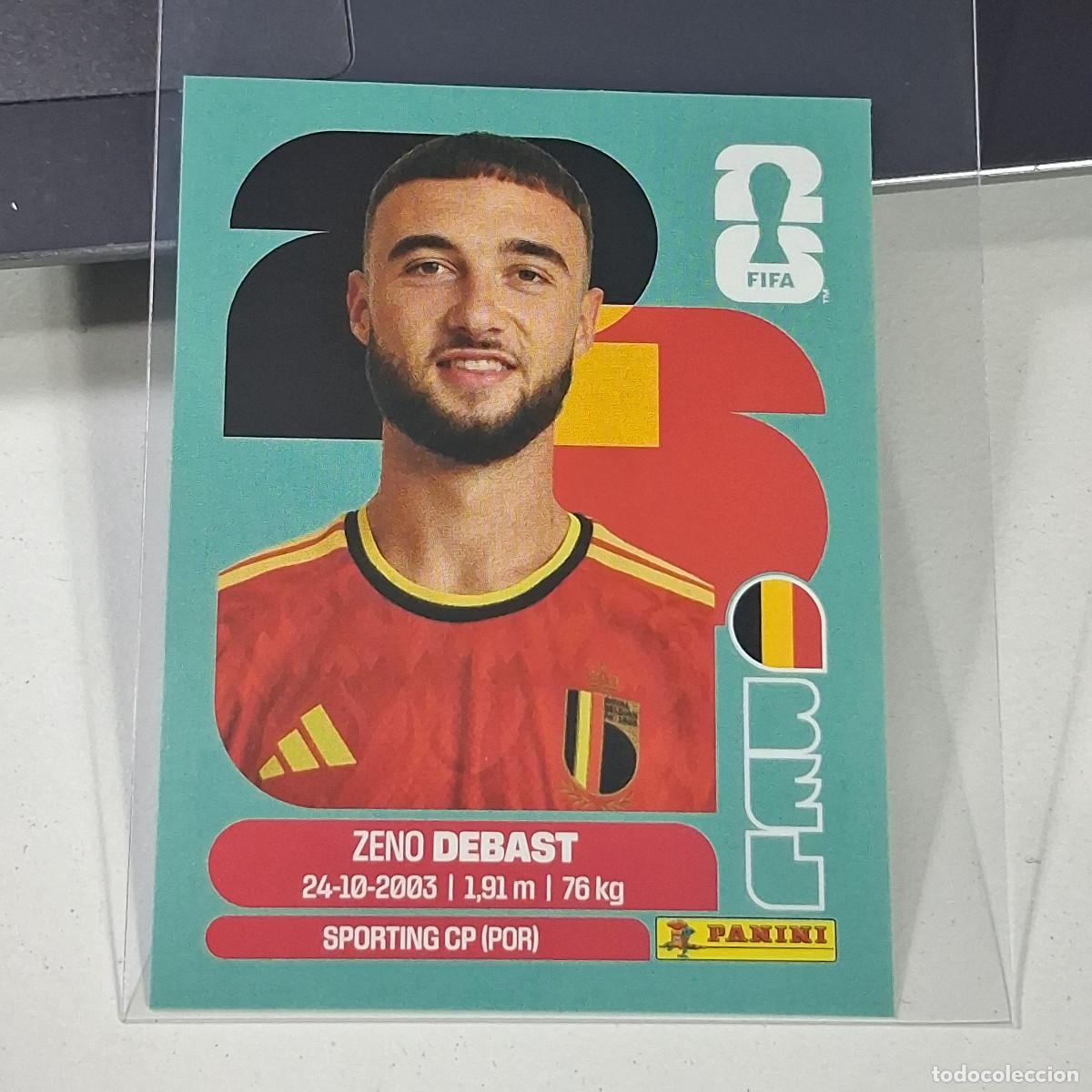 Cromos de f&uacute;tbol: B34 BEL BEL5 ZENO DEBAST 5 B&Eacute;LGICA BELGIUM BEL MUNDIAL FIFA WORLD CUP 2026 STICKER PANINI
