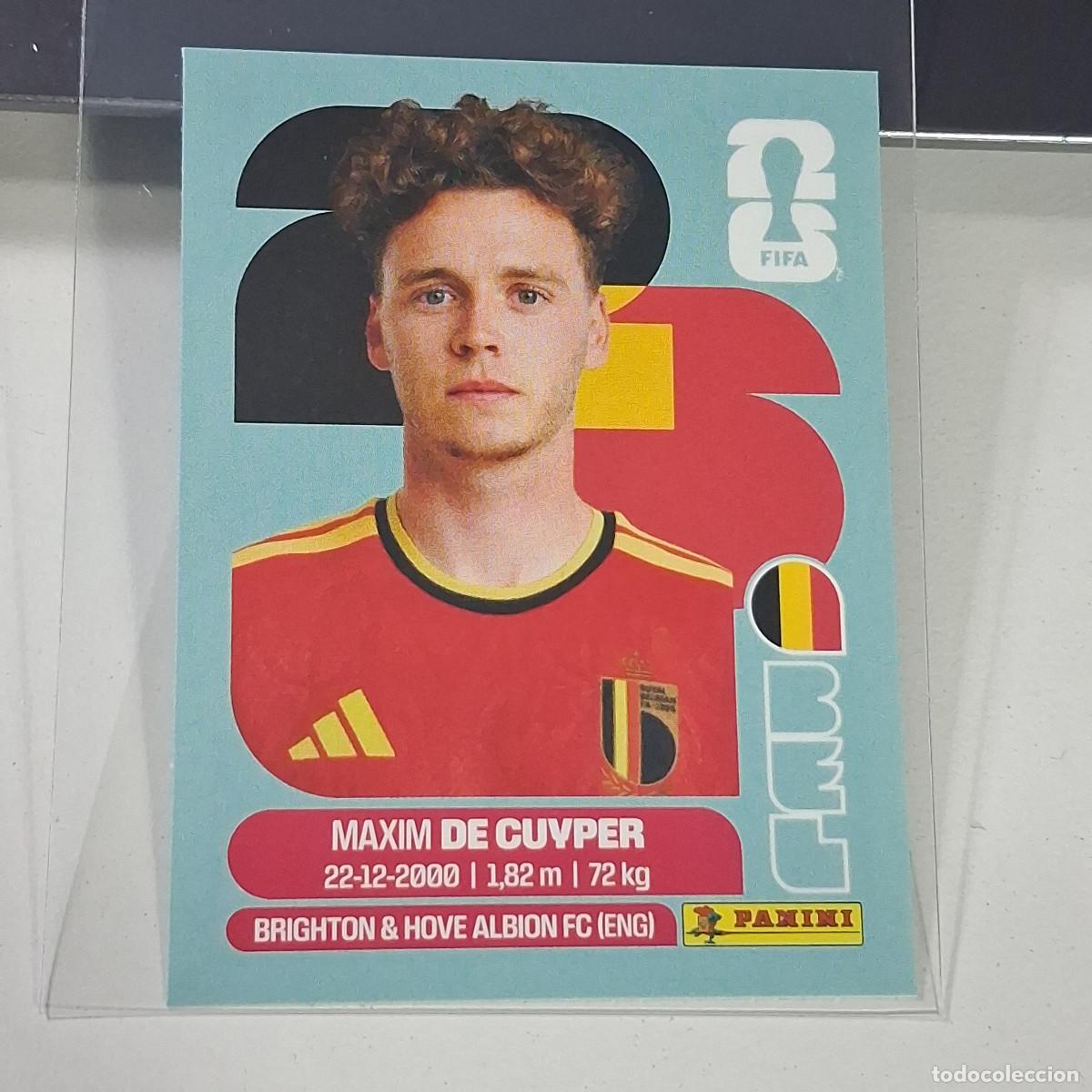 Cromos de f&uacute;tbol: B34 BEL7 MAXIM DE CUYPER 7 B&Eacute;LGICA BELGIUM BEL MUNDIAL FIFA WORLD CUP 2026 STICKER PANINI