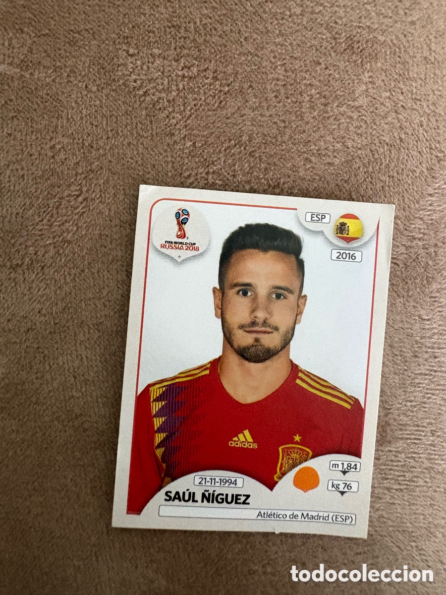 Football Stickers: 148 SAUL &Ntilde;IGUEZ ESPA&Ntilde;A PANINI MUNDIAL RUSIA 2018 CROMO FUTBOL 18 - SIN PEGAR - CJ2