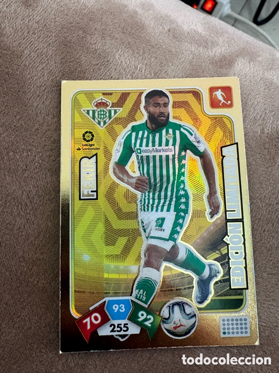 Cromos de f&uacute;tbol: PANINI ADRENALYN XL 2019-2020 19 20 FEKIR (BETIS) EDICI&Oacute;N LIMITADA el de la foto