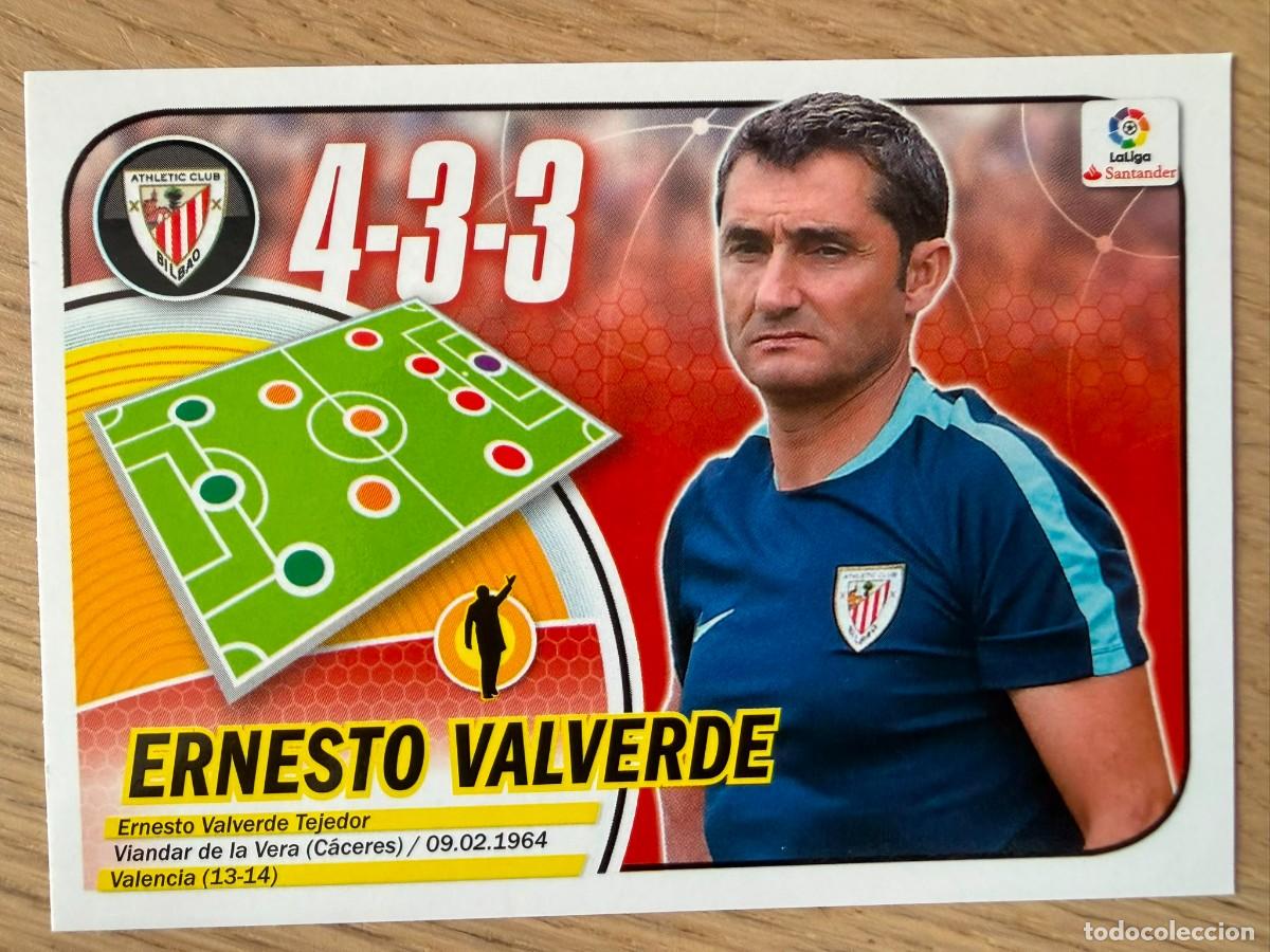 Cromos de f&uacute;tbol: 4 ENTRENADOR VALVERDE ATHLETIC BILBAO 16 17 2016 2017 LIGA SANTANDER COLECCIONES ESTE SIN PEGAR