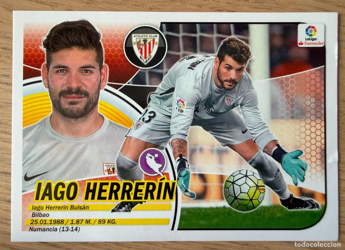 Cromos de f&uacute;tbol: 2 IAGO HERRERIN ATHLETIC BILBAO 16 17 2016 2017 LIGA SANTANDER COLECCIONES ESTE SIN PEGAR STICKER
