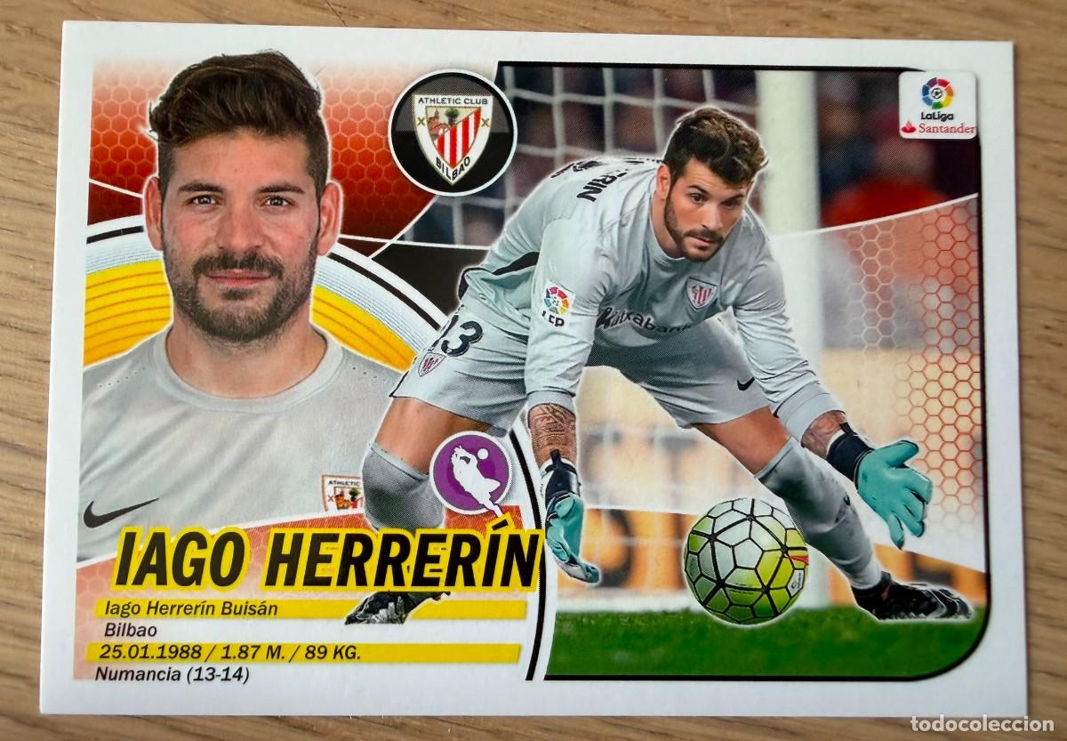 Cromos de f&uacute;tbol: 2 IAGO HERRERIN ATHLETIC BILBAO 16 17 2016 2017 LIGA SANTANDER COLECCIONES ESTE SIN PEGAR STICKER