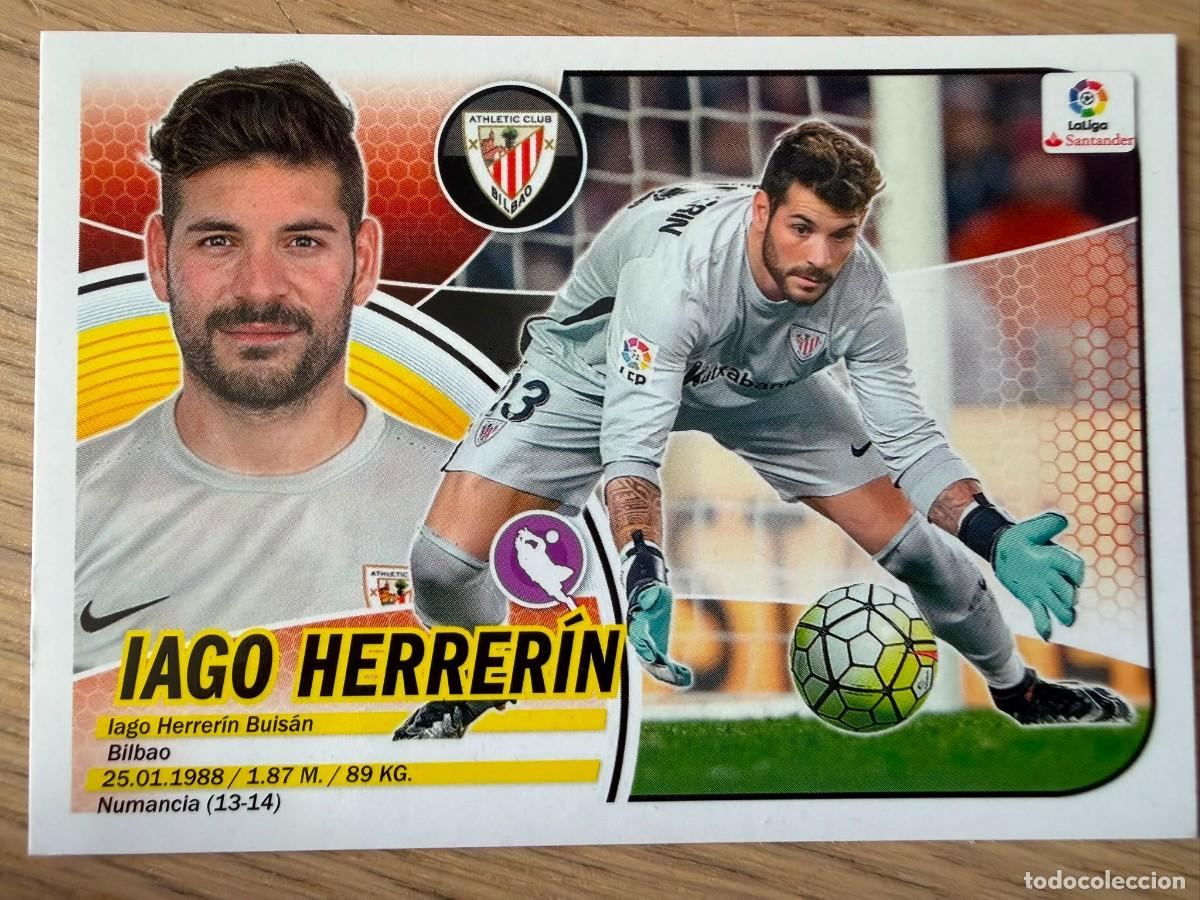 Cromos de f&uacute;tbol: 2 IAGO HERRERIN ATHLETIC BILBAO 16 17 2016 2017 LIGA SANTANDER COLECCIONES ESTE SIN PEGAR STICKER