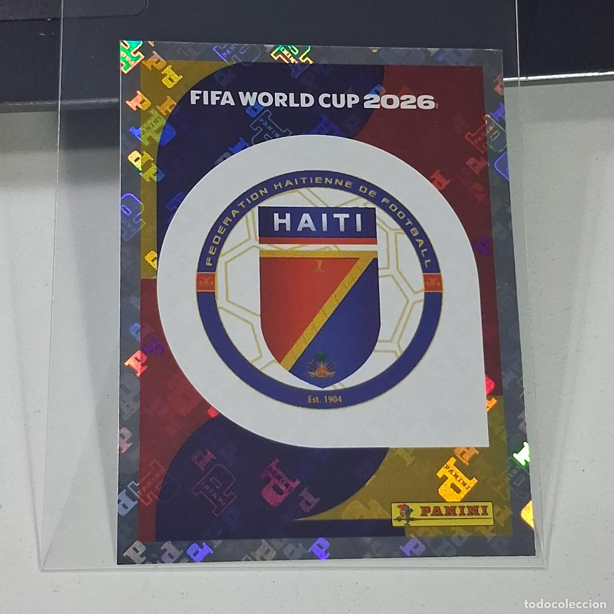 Football Stickers: B34 HAI 1 HAI1 ESCUDO LOGO BADGE HAITI MUNDIAL FIFA WORLD CUP 2026 STICKER PANINI